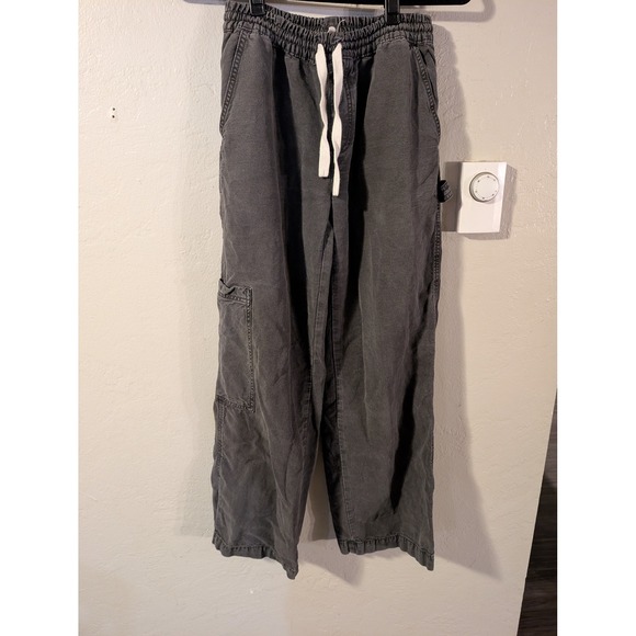 aerie Pants - Aerie Low and Slouchy Trouser womens sz XS Black / Grey
